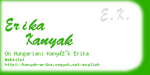 erika kanyak business card